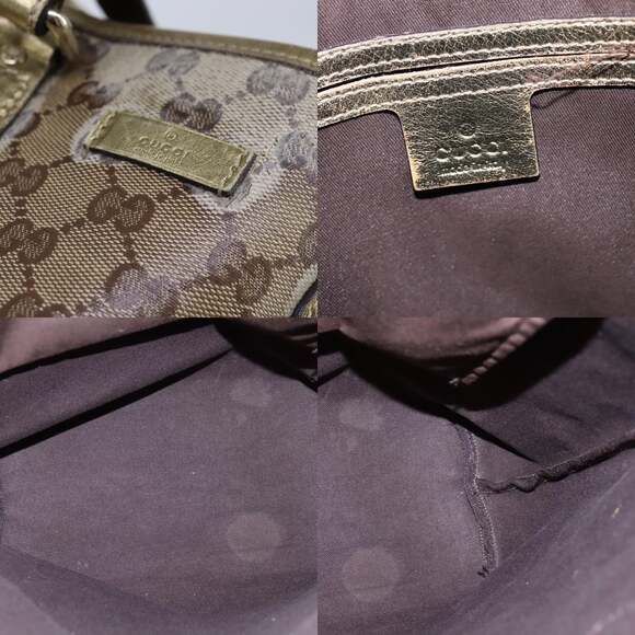 GUCCI GG Crystal Tote Bag Coated Canvas Beige Gold - Picture 11 of 12